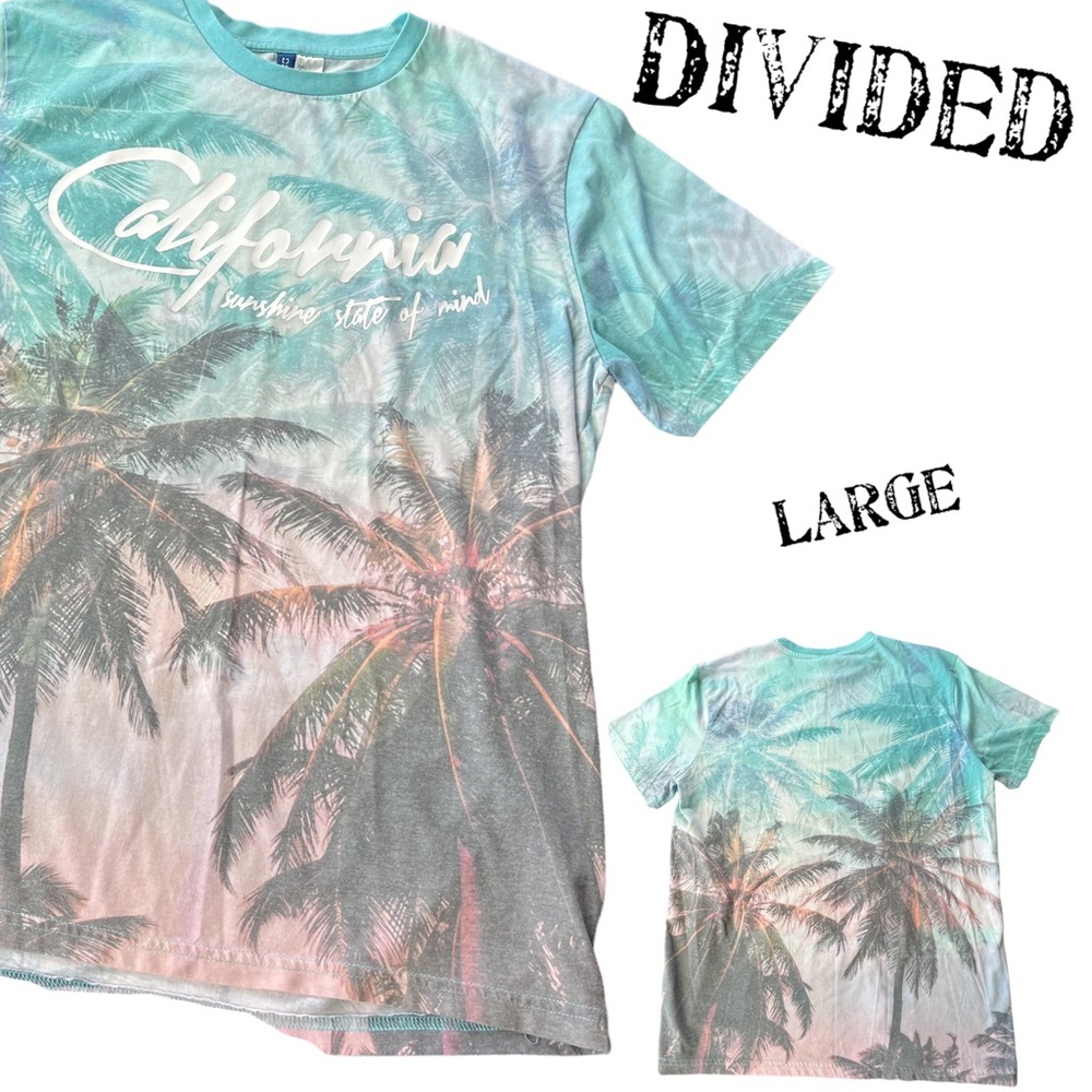 Divided California State Of Mind Graphic Double Sided T Shirt sz L